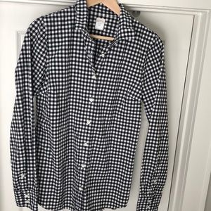 J. Crew Perfect Shirt in Black& White Check